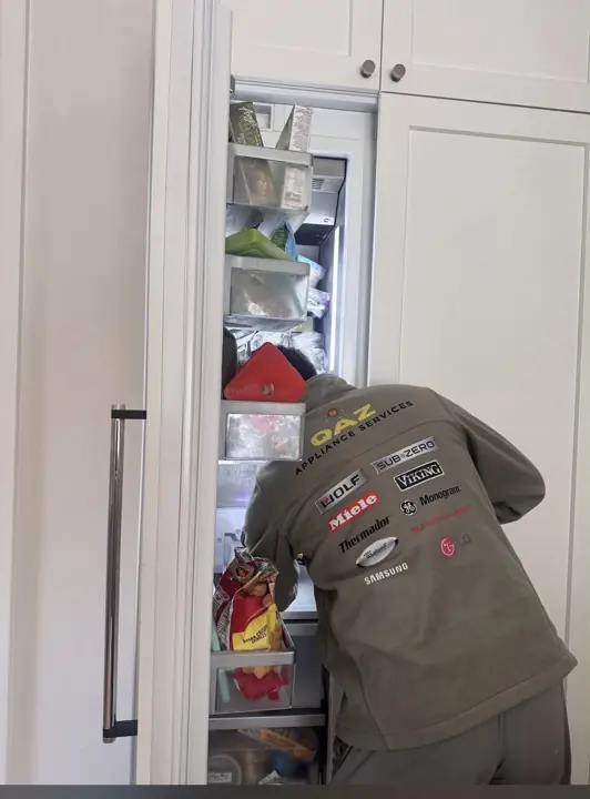 Freezer column temperature check
